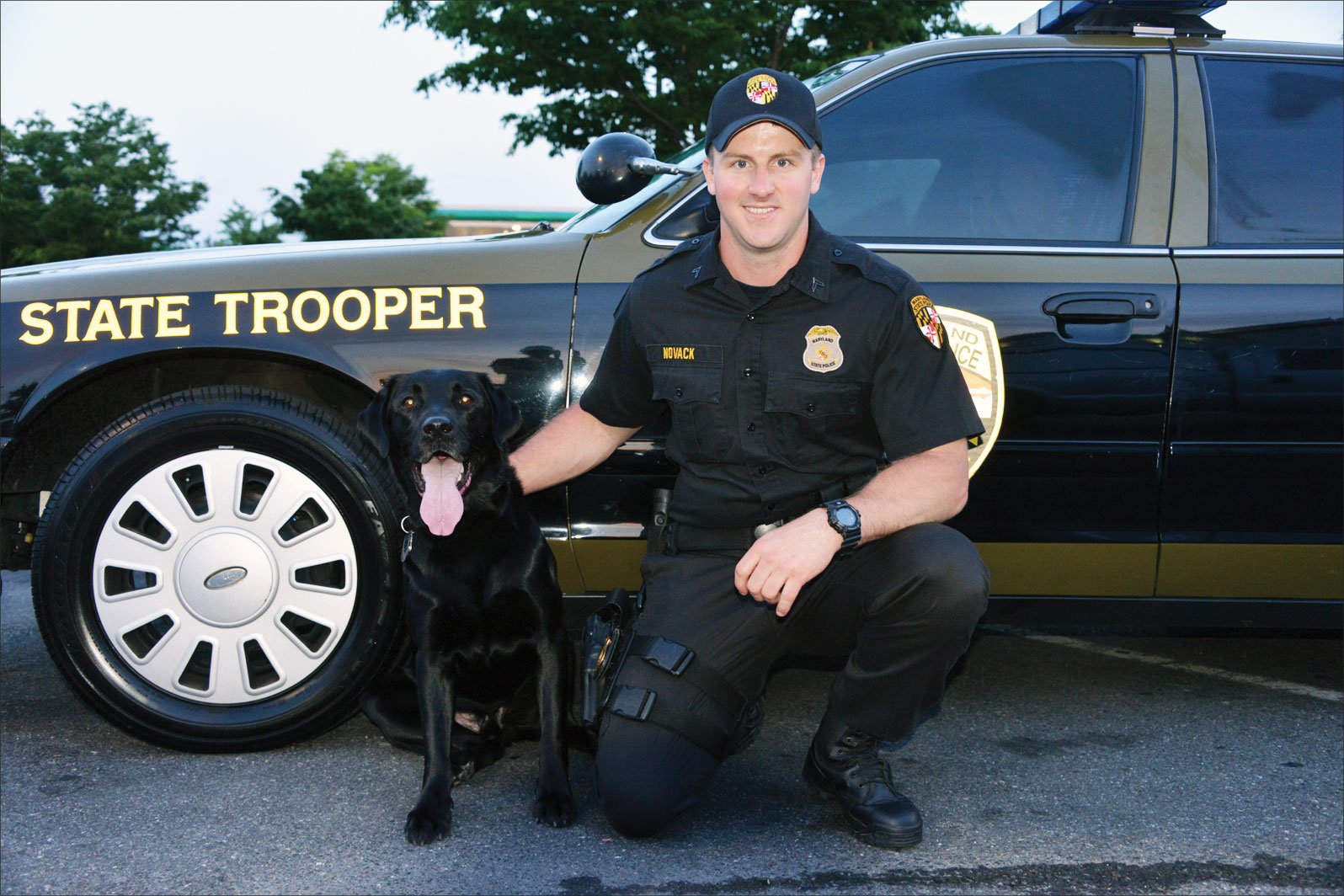 police officer adopts working dog