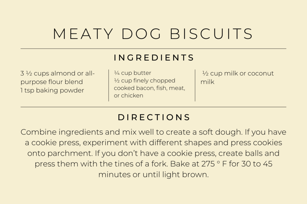meaty dog biscuits recipe