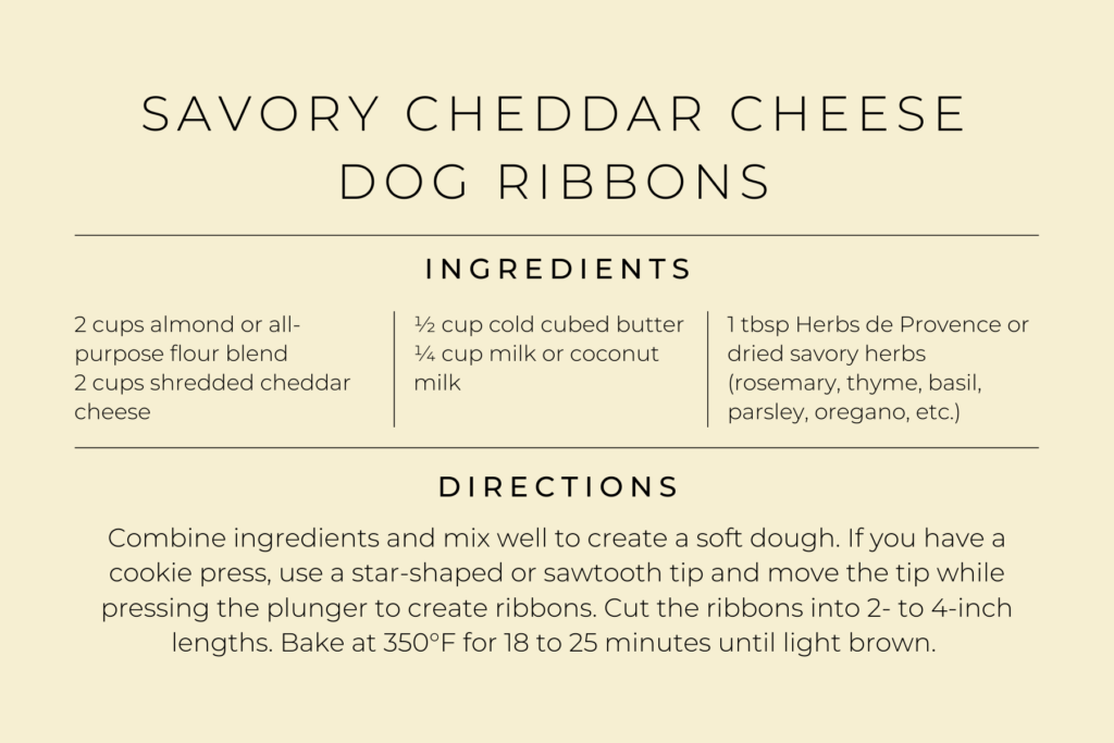savory cheddar cheese dog treats recipe