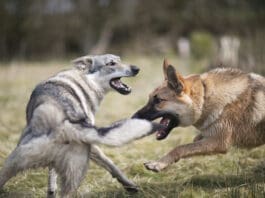 Rabies symptoms in dogs start with behavior changes, progress to aggression, and then paralysis.